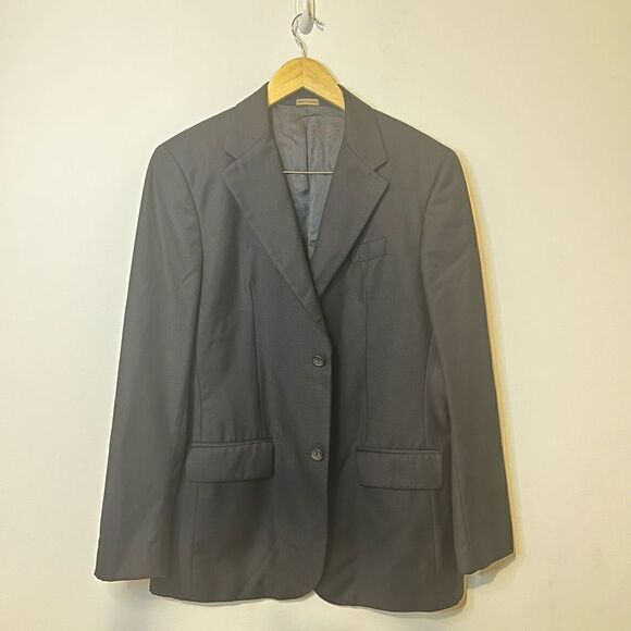 Banana Republic Mens Black Blazer Suit Jacket Size 42 2-Button Single Vent - Picture 1 of 8